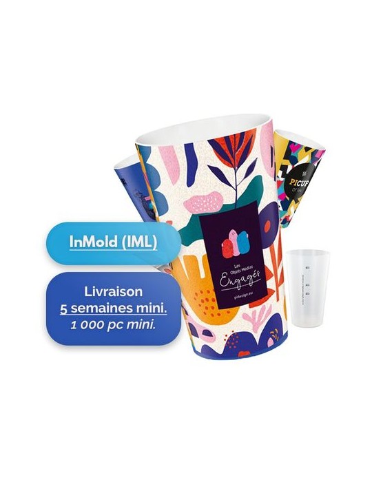 GOBELET PLASTIQUE REUTILISABLE 60 cl  RAS BORD (IML)