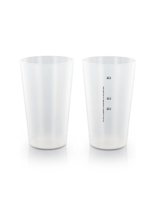 GOBELET PLASTIQUE REUTILISABLE 60 cl  RAS BORD (IML)
