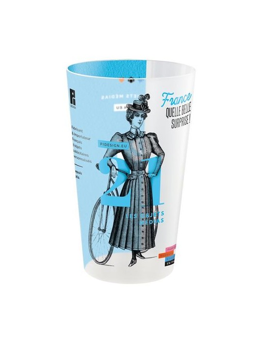 GOBELET PLASTIQUE REUTILISABLE 60 cl  RAS BORD (IML)