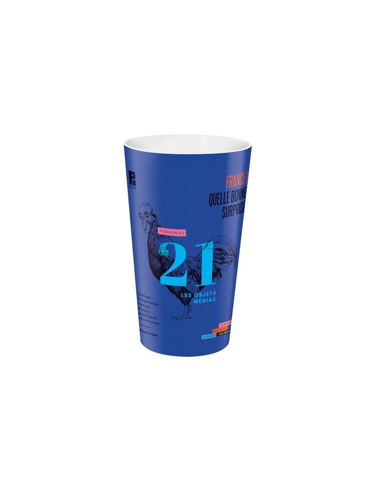 GOBELET PLASTIQUE REUTILISABLE 60 cl  RAS BORD (IML)