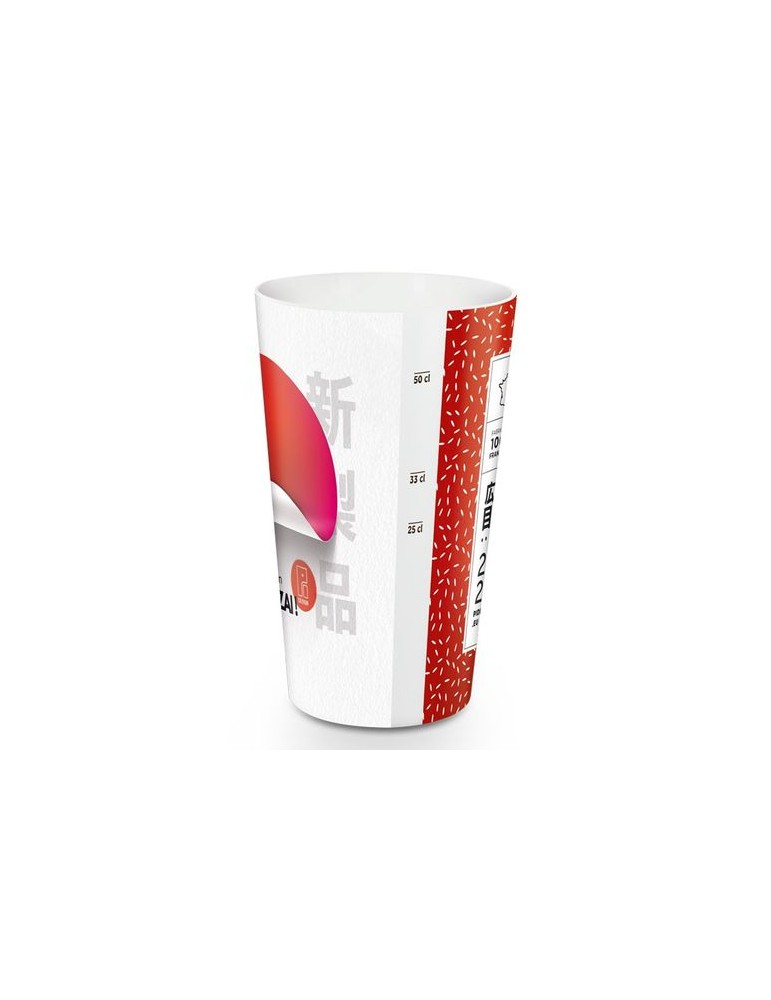 GOBELET PLASTIQUE REUTILISABLE 60 cl  RAS BORD (IML)