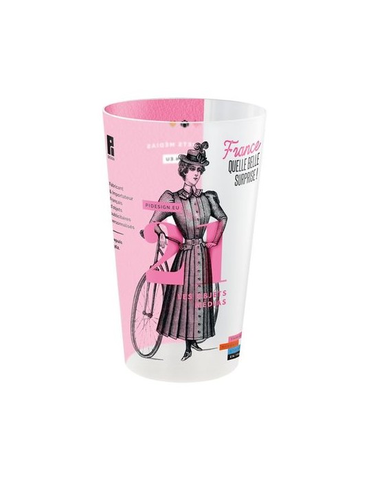 GOBELET PLASTIQUE REUTILISABLE 30 cl RAS BORD (IML)