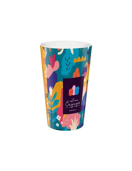 GOBELET PLASTIQUE REUTILISABLE 30 cl RAS BORD (IML)