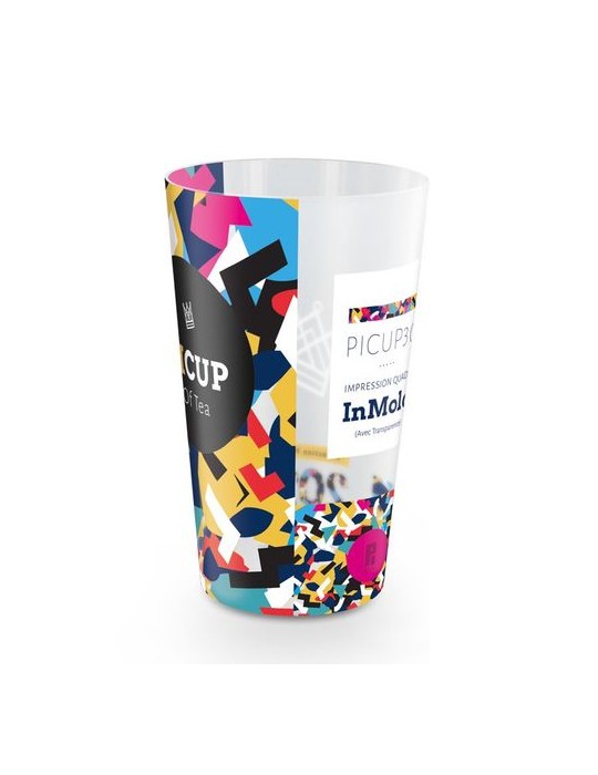 GOBELET PLASTIQUE REUTILISABLE 30 cl RAS BORD (IML)