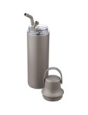 Gourde double paroi de 500 ml en acier inoxydable Omari Matières : acier inoxydable Couleurs : gun marquage laser ultra précis