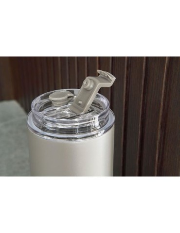 Gourde double paroi de 500 ml en acier inoxydable Omari Matières : acier inoxydable Couleurs : gun cadeau affaires élégant