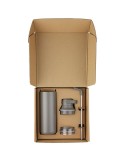 Gourde double paroi de 500 ml en acier inoxydable Omari Matières : acier inoxydable Couleurs : noir objet promotionnel éco-respo