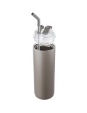 Gourde double paroi de 500 ml en acier inoxydable Omari Matières : acier inoxydable Couleurs : noir cadeau entreprise pas cher