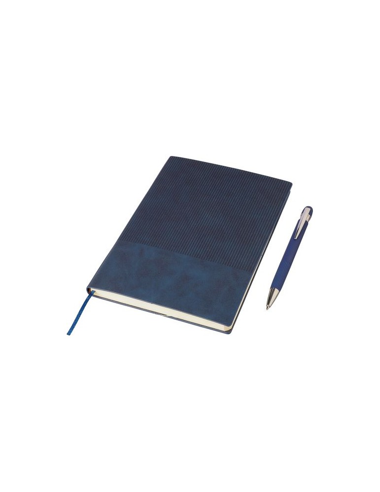 Ensemble carnet A5 et stylo à bille en PU recyclé Tarek