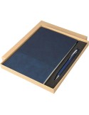 Ensemble carnet A5 et stylo à bille en PU recyclé Tarek Matières : aluminium Couleurs : gris accessoire événementiel unique