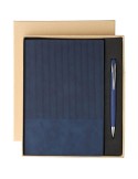 Ensemble carnet A5 et stylo à bille en PU recyclé Tarek Matières : aluminium Couleurs : noir livraison express 24h 48h