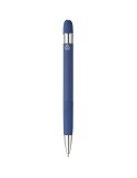 Ensemble carnet A5 et stylo à bille en PU recyclé Tarek Matières : aluminium Couleurs : bleu marquage couleur éclatante
