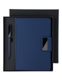 Coffret cadeau de bureau en carton Roan Matières : polyester Couleurs : bleu objet promotionnel éco-responsable