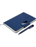 Coffret cadeau de bureau en carton Roan Matières : polyester Couleurs : bleu marquage couleur éclatante