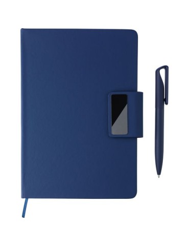 Coffret cadeau de bureau en carton Roan Matières : polyester Couleurs : noir impression logo haute qualité