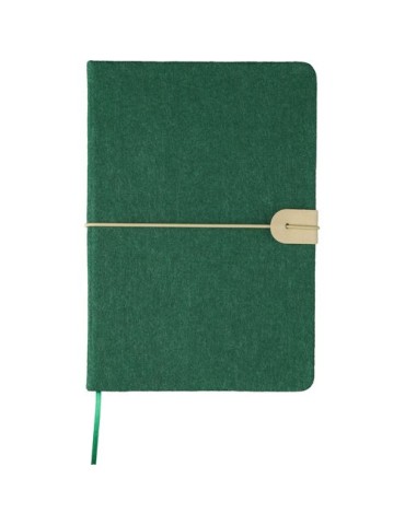 Carnet A5 en feutre recyclé Dario Matières : papier Couleurs : vert cadeau entreprise pas cher