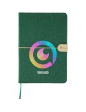Carnet A5 en feutre recyclé Dario Matières : papier Couleurs : bleu goodies entreprise design