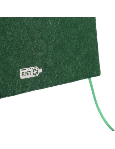 Carnet A5 en feutre recyclé Dario Matières : papier Couleurs : bleu cadeau entreprise pas cher