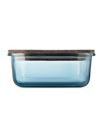 VITRIO LUNCH Lunch box en verre 800ml Matières : verre Couleurs : bleu transparent objet promotionnel éco-responsable