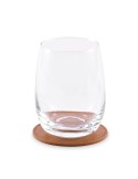POSA Sous-verre rond en PU Couleurs : marron marquage couleur éclatante