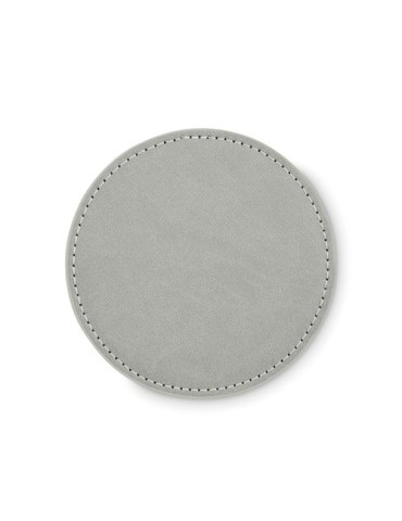 POSA Sous-verre rond en PU Couleurs : pierre cadeau collaborateur premium