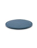 POSA Sous-verre rond en PU Couleurs : bleu marine personnalisable avec votre logo