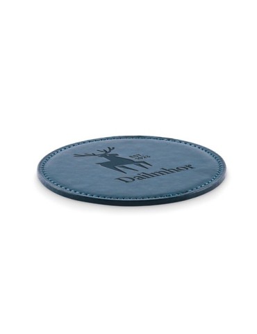 POSA Sous-verre rond en PU Couleurs : bleu marine livraison express 24h 48h