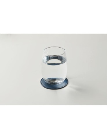 POSA Sous-verre rond en PU Couleurs : bleu marine goodies entreprise design
