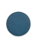 POSA Sous-verre rond en PU Couleurs : bleu marine impression logo haute qualité