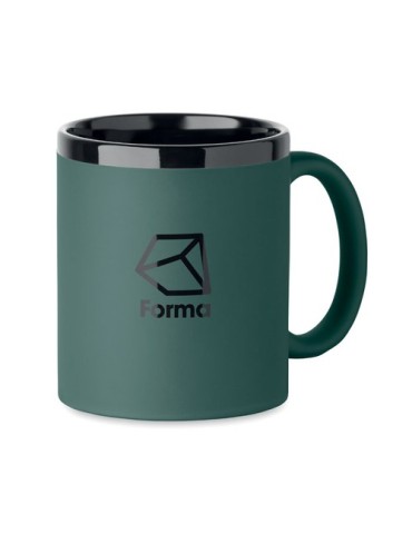 RUBY Mug en céramique 300ml Couleurs : vert foncé personnalisation rapide en France