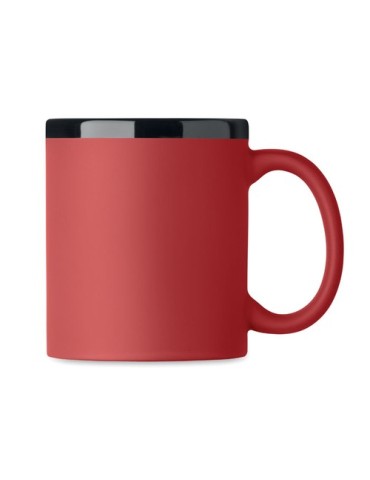 RUBY Mug en céramique 300ml Couleurs : rouge marquage laser ultra précis