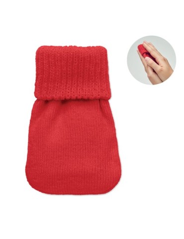 WARMMUFF Chaufferette polyester tricot Matières : PET Couleurs : rouge cadeau entreprise pas cher