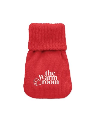 WARMMUFF Chaufferette polyester tricot Matières : PET Couleurs : rouge personnalisation rapide en France