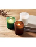KIVAS WOOD Bougie en cire végétale 80 gr Matières : verre Couleurs : marron goodies personnalisé en stock