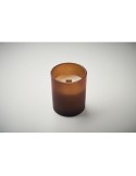 KIVAS WOOD Bougie en cire végétale 80 gr Matières : verre Couleurs : marron goodies publicitaire événementiel