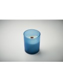 KIVAS WOOD Bougie en cire végétale 80 gr Matières : verre Couleurs : bleu objet promotionnel éco-responsable