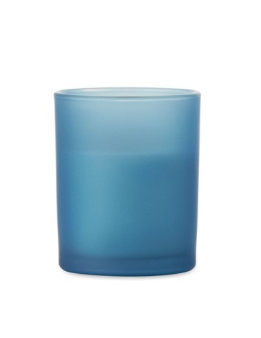 KIVAS WOOD Bougie en cire végétale 80 gr Matières : verre Couleurs : bleu impression haute définition
