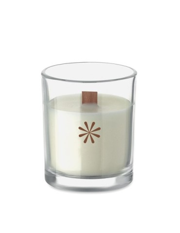 KIVAS WOOD Bougie en cire végétale 80 gr Matières : verre Couleurs : transparent accessoire événementiel unique