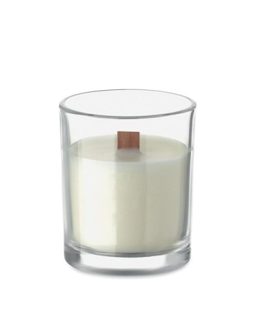 KIVAS WOOD Bougie en cire végétale 80 gr Matières : verre Couleurs : transparent personnalisation rapide en France