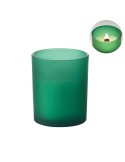 KIVAS WOOD Bougie en cire végétale 80 gr Matières : verre Couleurs : vert marquage laser ultra précis