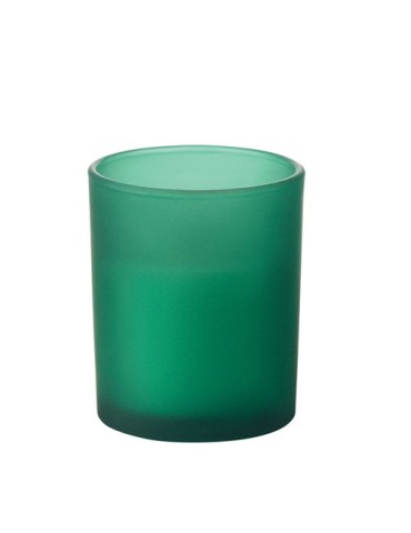 KIVAS WOOD Bougie en cire végétale 80 gr Matières : verre Couleurs : vert objet publicitaire robuste