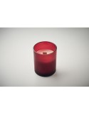 KIVAS WOOD Bougie en cire végétale 80 gr Matières : verre Couleurs : bordeaux impression logo haute qualité