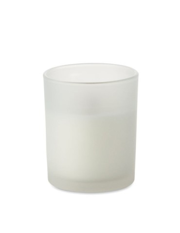 KIVAS WOOD Bougie en cire végétale 80 gr Matières : verre Couleurs : blanc cadeau entreprise pas cher