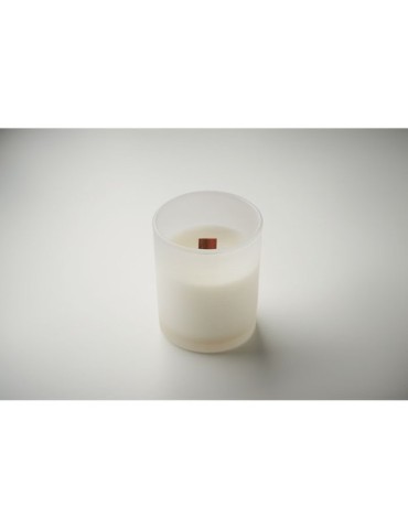 KIVAS WOOD Bougie en cire végétale 80 gr Matières : verre Couleurs : blanc cadeau client original