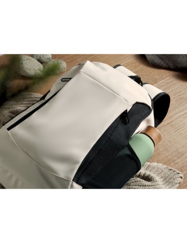 KOROVIN Sac à dos pour ordinateur 15" Couleurs : blanc cassé marquage couleur éclatante