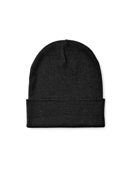 BEANIX Bonnet tricoté avec revers marquage laser ultra précis
