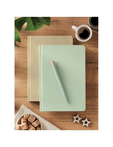 SUGAR Carnet A5 en PLA Matières : papier Couleurs : vert menthe personnalisation sur mesure