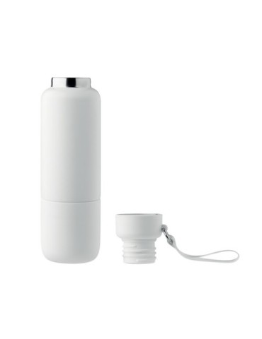 NOEKA Bouteille double paroi 500ml Couleurs : blanc objet promo petit budget