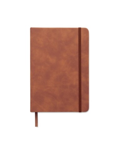 TINT Carnet A5 en PU effet patine Matières : papier recyclé Couleurs : marron objet publicitaire robuste