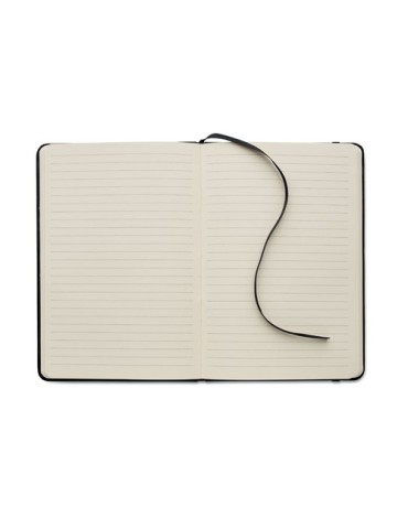 TINT Carnet A5 en PU effet patine Matières : papier recyclé Couleurs : noir objet promo petit budget